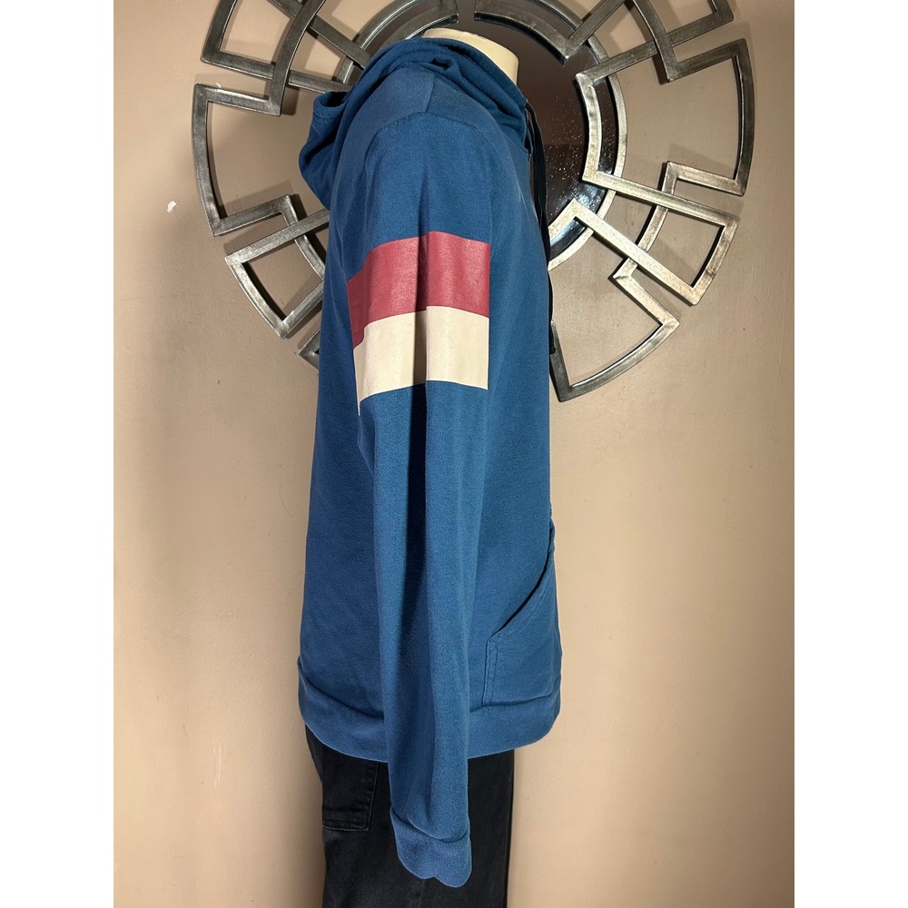 Onia‎ Blue Color Block Sleeve Hoodie Men's Size M Medium Kangaroo Pocket - Picture 3 of 10